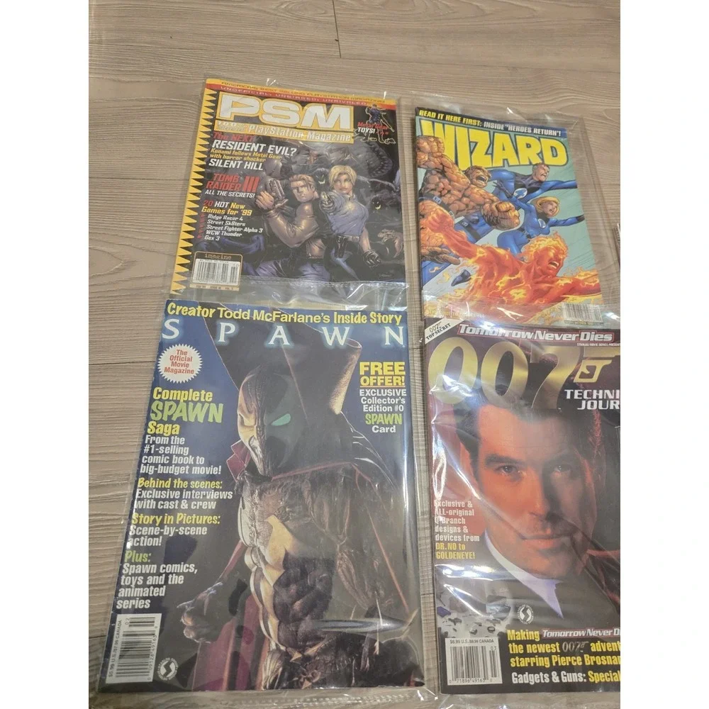 Lot‎ Of 5 Vtg Gaming Magazines 90s Playstation PSM Spawn Wizard 007